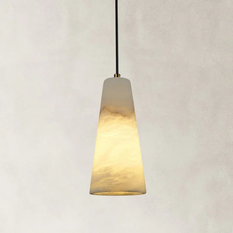 Camuse Conical Alabaster Pendant 10''H