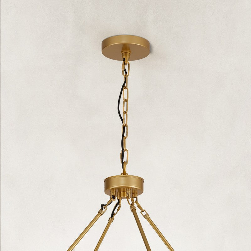 Cyla Glass Tube 2-Tier Round Chandelier 48"