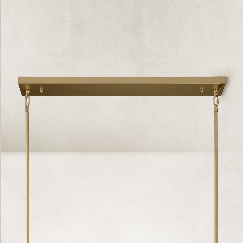 Cyla Glass Tube Rectangular Chandelier 54"