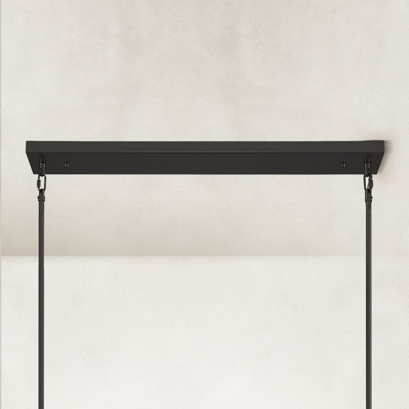 Cyla Glass Tube Rectangular Chandelier 54"