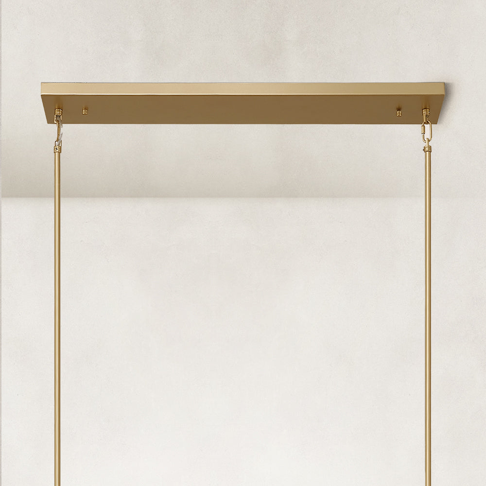 Cyla Glass Tube Rectangular Chandelier 68"