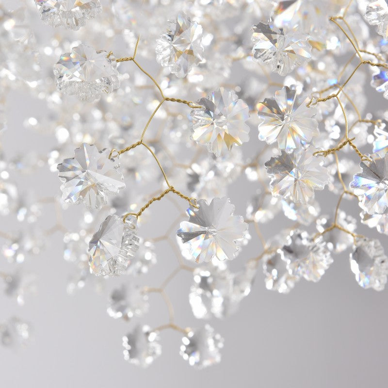 Forest Glow Modern Crystal Rectangle Chandelier 55"W