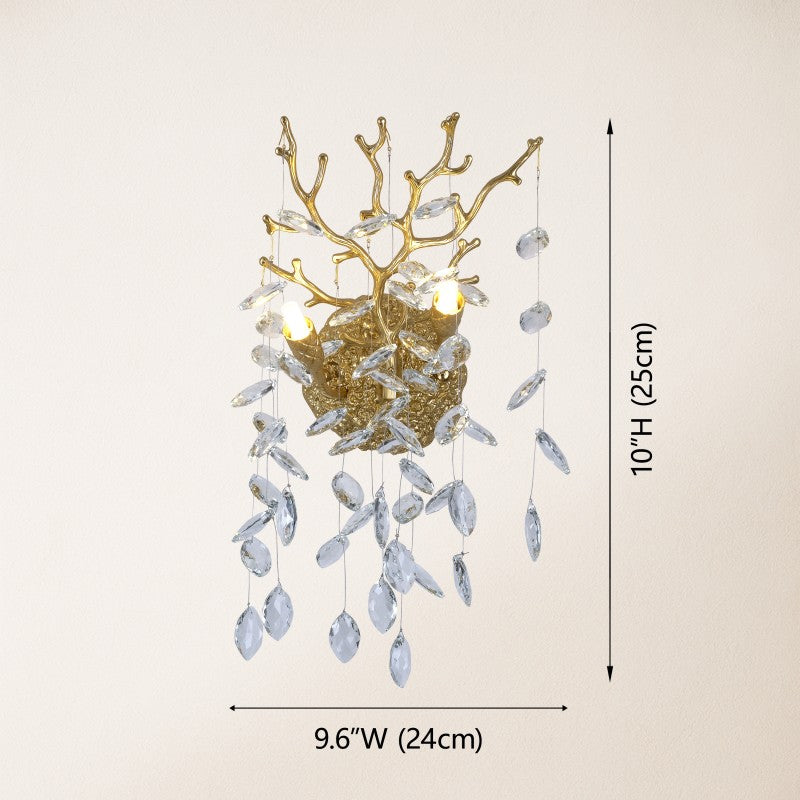 Frostray Crystal Branch Wall Sconce 10"H