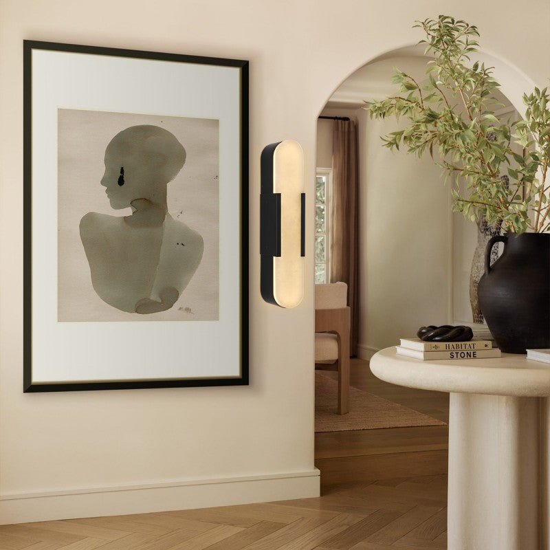 Luma Alabaster Wall Sconce 13.8H
