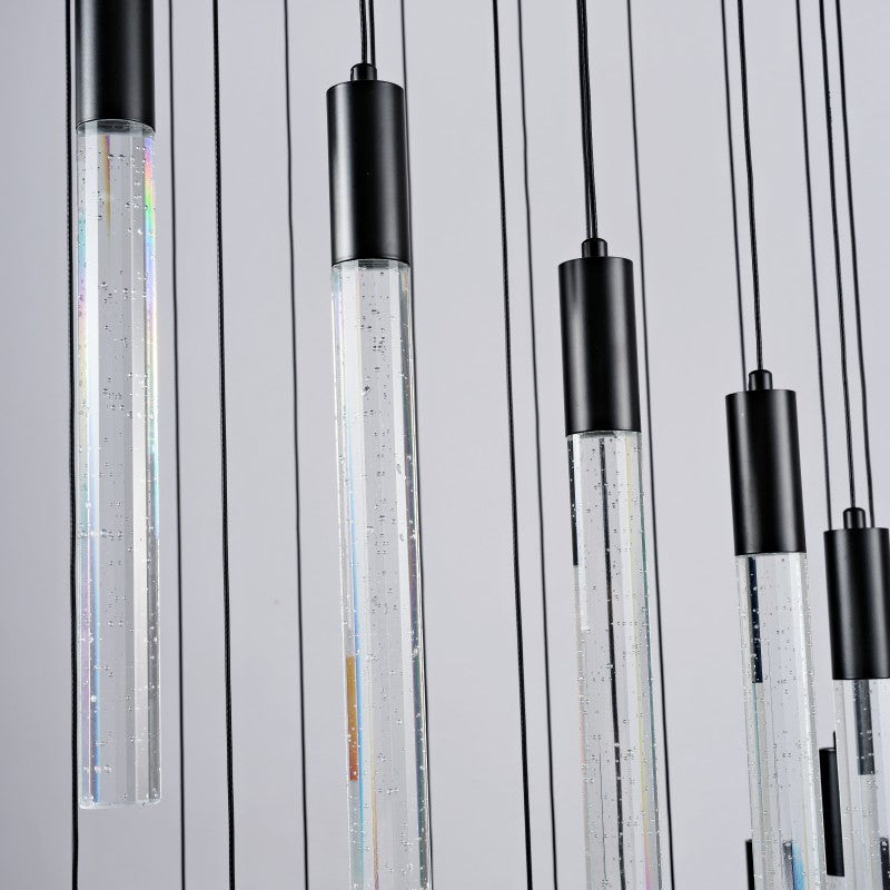 Luxury Spiral Cascade Crystal LED High Ceiling Chandelier