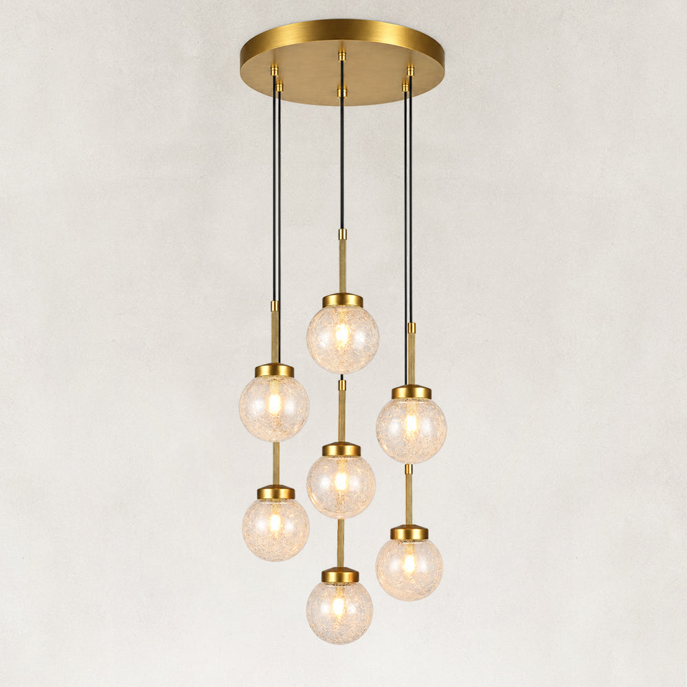 Mirelle Seeded Glass Chandelier 18"D