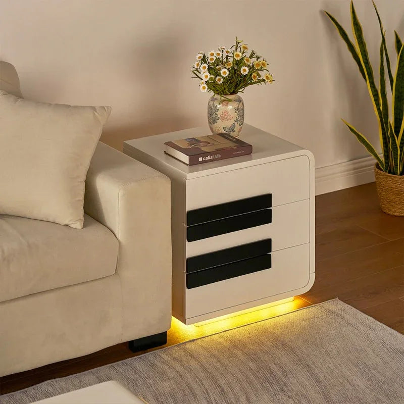 Modern Piano 3 Drawer Storage Cabinet 20"L