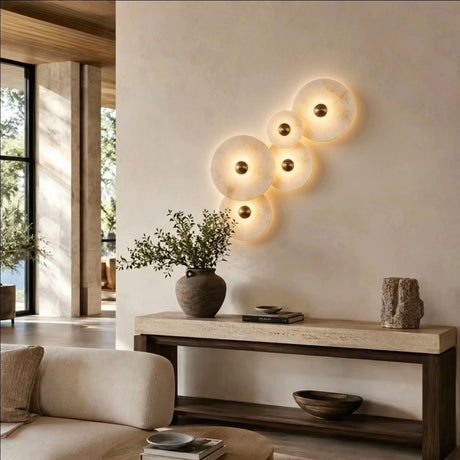  Nena 5‑Lights Alabaster Wall Sconce 29"W
