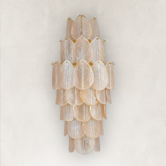 Echo Glass Leaves Wall Sconce 50
