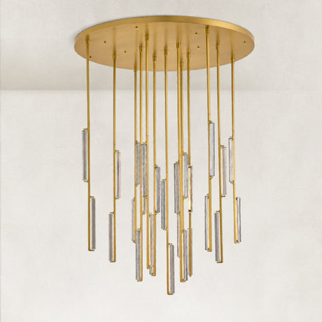 Audon Crystal Round Chandelier 70"D