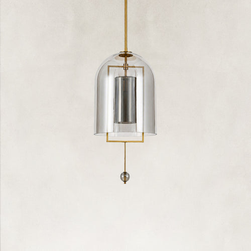 Noelle Round Smoke Crystal Pendant 28