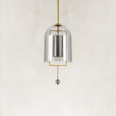 Noelle Round Smoke Crystal Pendant 28
