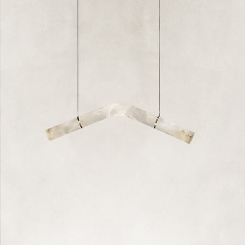 Verve Arch Alabaster Tube Pendant Light 59