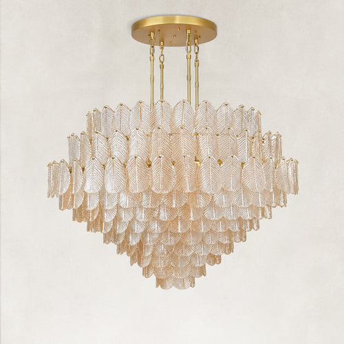Echo Large Glass Leaves Chandelier 70