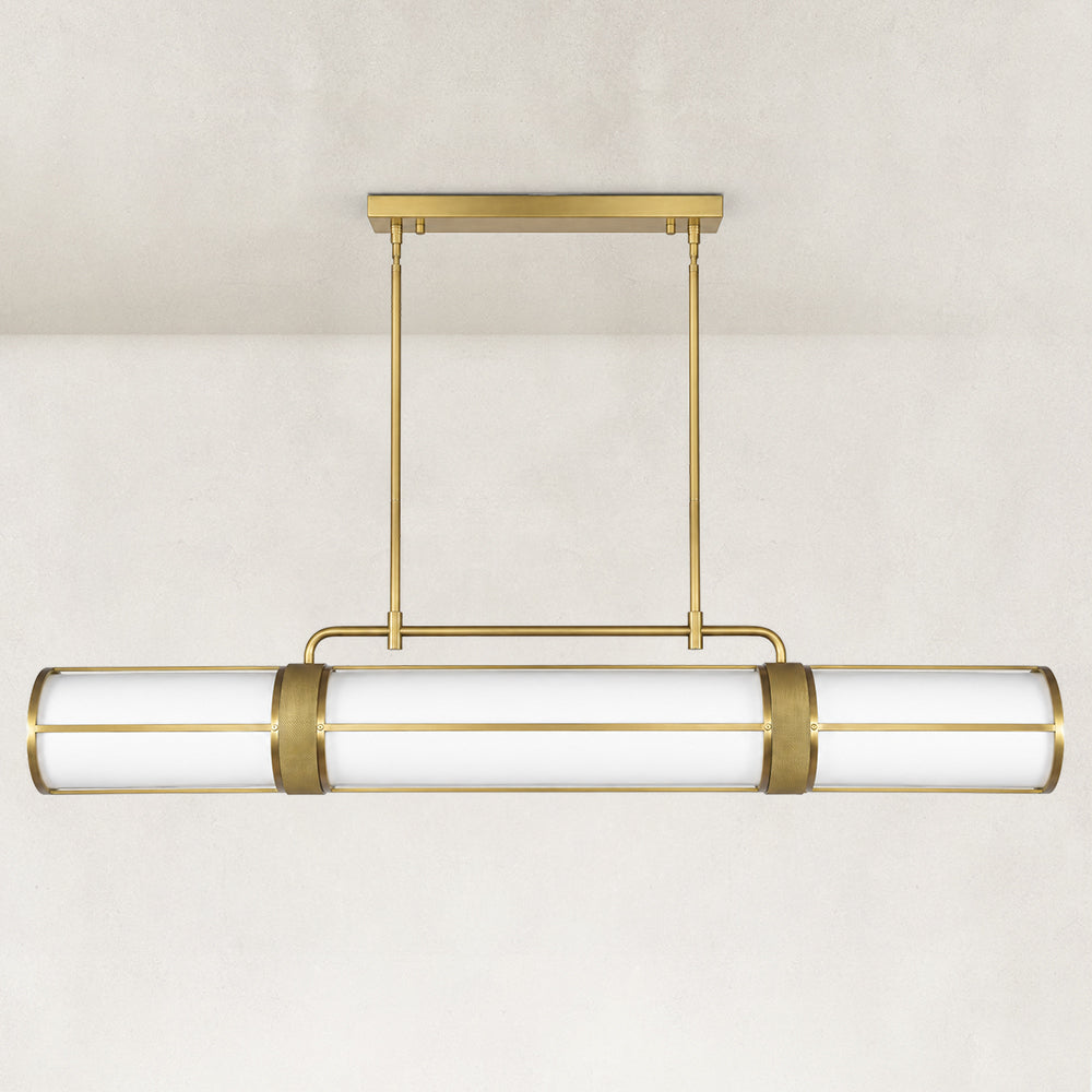 Orlisse Acrylic Cylinder Linear Pendnat 54"W