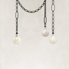Aether Alabaster Chain Linked 3 Light Pendant Light 12”D