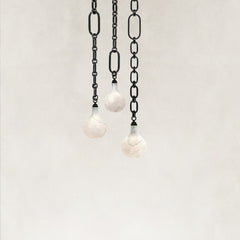 Aether Alabaster Chain Round 3 Lights Pendant 12”D