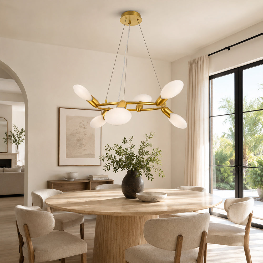 Arden Circular Glass Chandelier 32"D