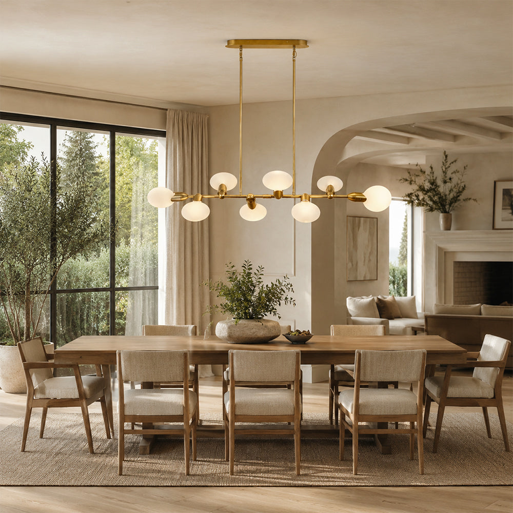 Arden Circular Glass Chandelier 54"W