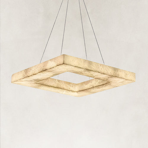 Arqara Square Alabaster Chandelier 24