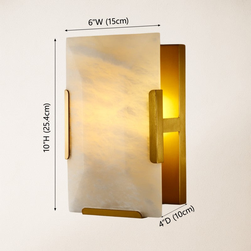 Artistry Natural Alabaster Wall Sconce 10H