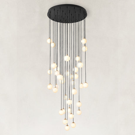 Astrielle Natural Gypsum Spherical Cascade Chandelier 32Light