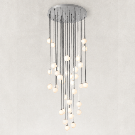 Astrielle Natural Gypsum Spherical Cascade Chandelier 32Light