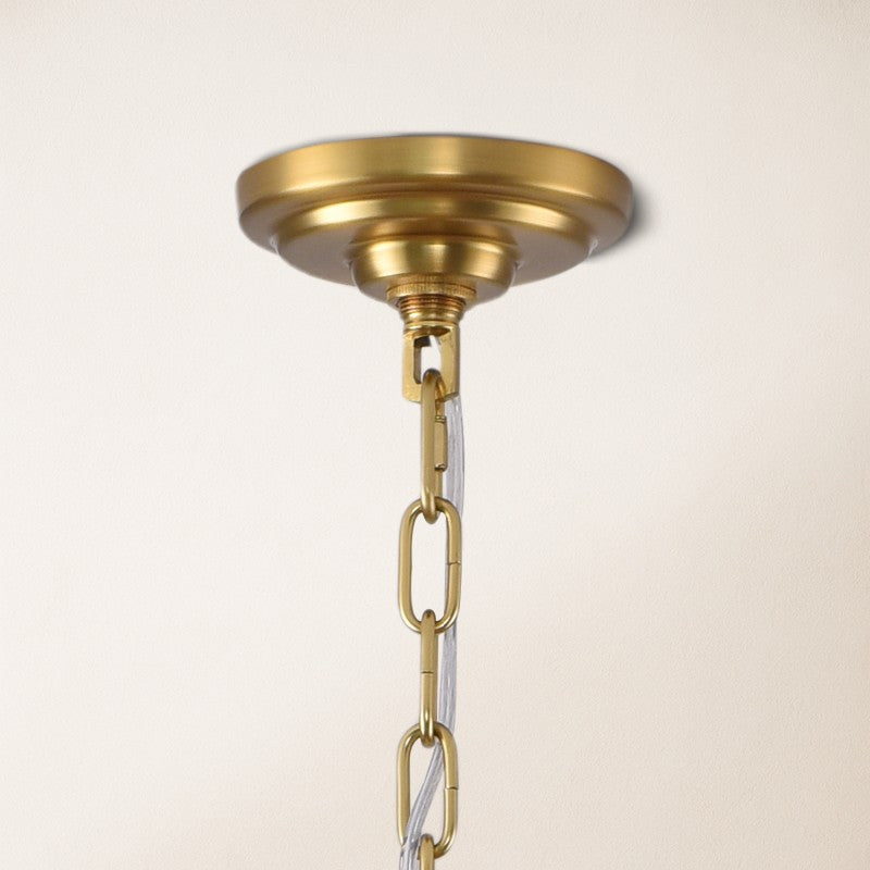 Aurea Amber Crystal Halo Round Chandelier 30" D