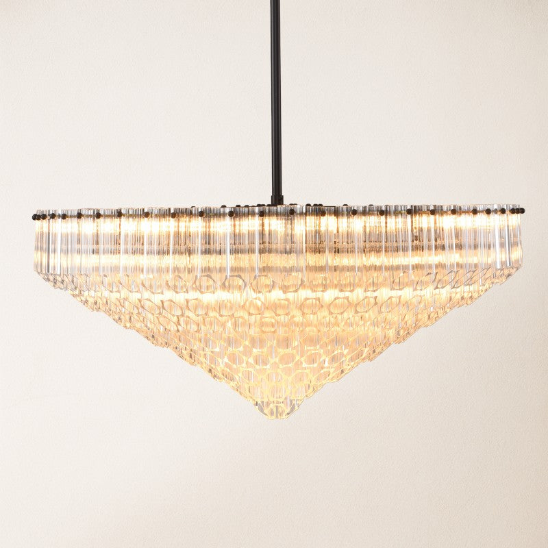 Aurea Amber Crystal Halo Round Chandelier 30" D