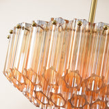 Aurea Amber Crystal Halo Round Chandelier 14" D