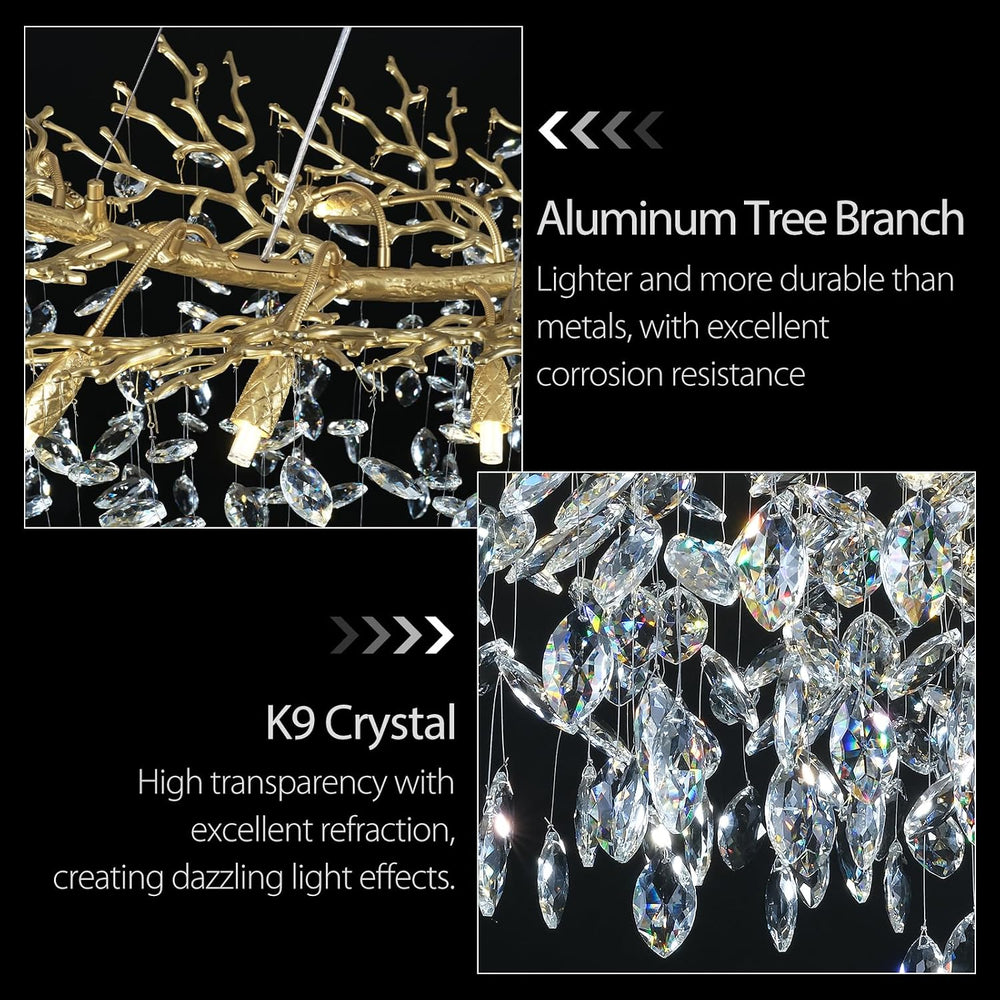 Aurelia Branches Rectangular Chandelier 55"W