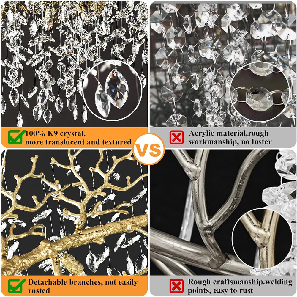 Aurelia Branches Crystal Chandelier 30"W