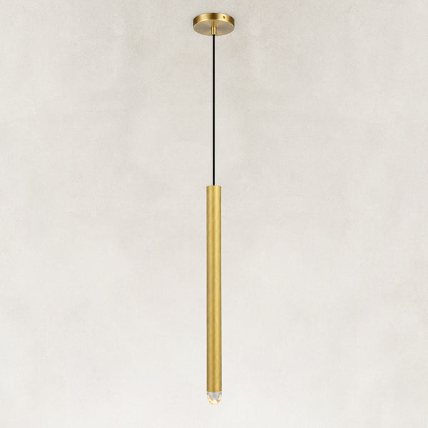 Aurelias Single Crystal Rod Pendant 47"H