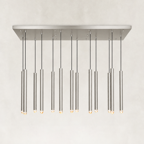 Aurelias Single Crystal Rod Chandelier 48"W