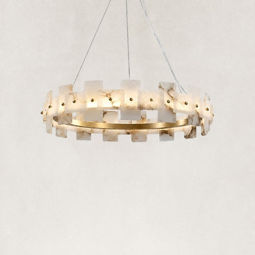 Aurelion Halo Alabaster Chandelier 24