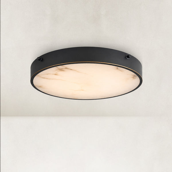 Auren Alabaster Flush Mount 15.7"D