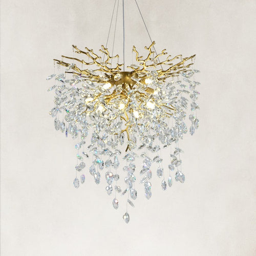 Auro Branch Crystal Cascade Grand  Chandelier 24