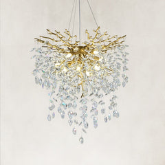Auro Branch Crystal Cascade Grand  Chandelier 24