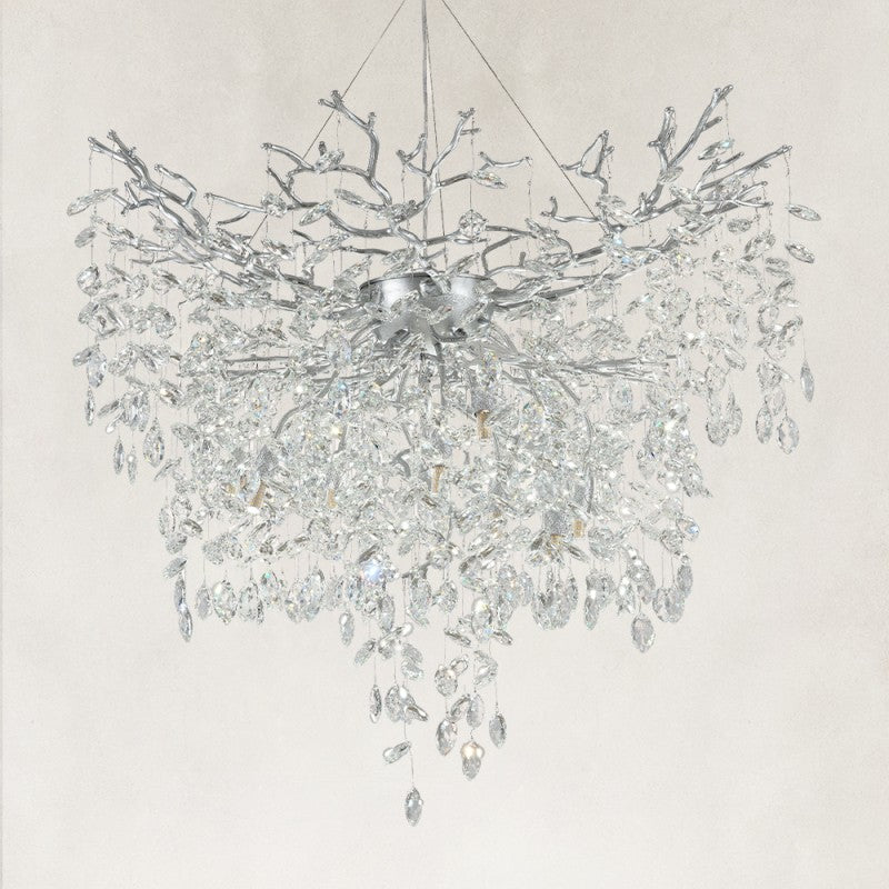 Auro Branch Crystal  Cascade Grand Chandelier 40"D