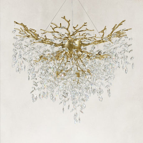 Auro Branch Crystal  Cascade Grand Chandelier 40"
