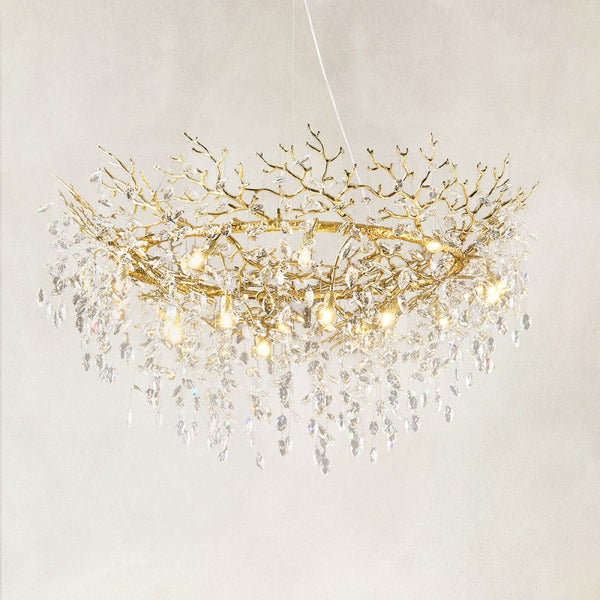 Auro Branch Crystal Ring Chandelier 47"D