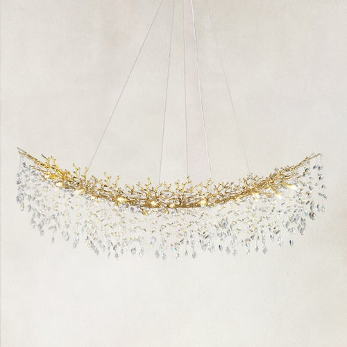 Auro Branch Crystal Tree Linear Chandelier 72