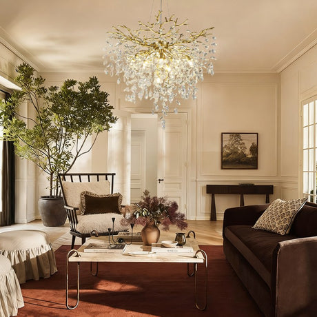 Auro Branch Crystal Cascade Grand Chandelier 32"D