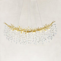 Auro Branch Crystal Cascade Tree Linear Chandelier 55