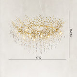 Auro Frostleaf Crystal Ring Chandelier 48"D