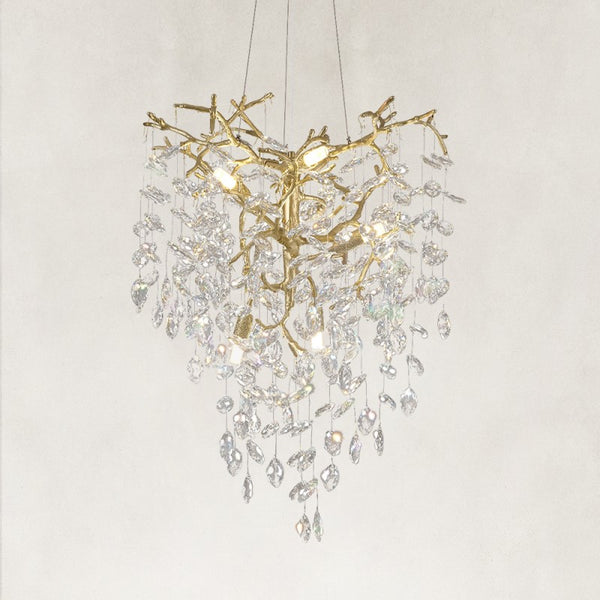 Auro Branch Crystal  Cascade Grand Chandelier 21"D