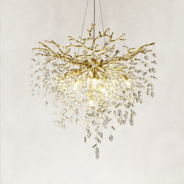 Auro Branch Crystal Cascade Grand Chandelier 32"D