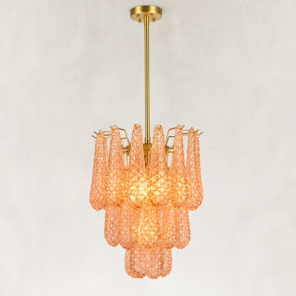 Auve Glass Tiered Chandelier 16"D