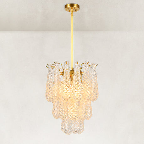 Auve Glass Tiered Chandelier 16"D