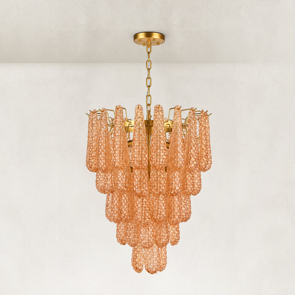 Auve Glass Tiered Chandelier 46"D